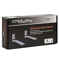 Cmple - Microwave Oven Steel L-Shaped Bracket, Microwave Wall Mount Shelf Bracket, Microwave Wall Stand Shelf Rack - SIL