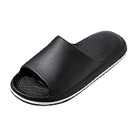Men's Slippers Size 15 Wide Extra Wide Men Slippers Comfortable Flat Soled Thick Soled Soft Size 14 Slippers for