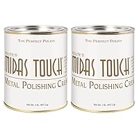 Midas Touch Metal Polishing Cream - Cleaner and Polishing Rouge for Sterling Silver, Gold, Brass, Chrome, Copper, and Other Metals, Non-Toxic Formula, 2 Pounds, 2 Pack