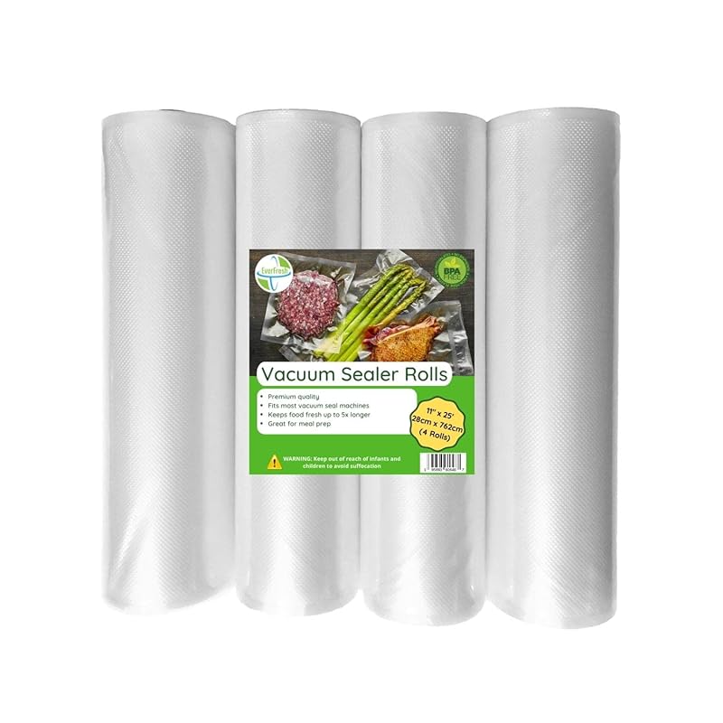 FoodSaver Vacuum Sealer Bags, Rolls for Custom Fit Airtight Food Storage  and Sous Vide, 11