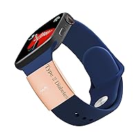 Uloveido Rose Gold Color Stainless Steel Type 2 Diabetes Medical Alert Tag for Girls Women for Sport Smartwatch Watch Band Y4313