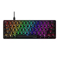 HyperX Alloy Origins 60 - Mechanical Gaming Keyboard, Ultra Compact 60% Form Factor, Double Shot PBT Keycaps, RGB LED Backlit, NGENUITY Software Compatible - Linear Red Switch (Renewed)