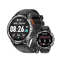 MEGALITH Smart Watch Men Black Sports Tracker Fitness 1.43-Inch Bluetooth Smartwatch Phone Call