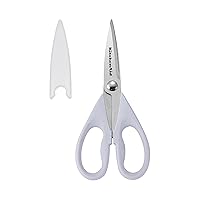 KitchenAid All Purpose Kitchen Shears with Protective Sheath for Everyday use, Dishwasher Safe Stainless Steel Scissors with Comfort Grip, 8.72-Inch, Lavendar Cream
