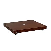 Fluance IB40 Turntable Isolation Base Anti-Vibration Wood Platform for Enhanced Sound Clarity and Superior Damping with Height Adjustable Feet, Bubble Level, Universal Compatibility- Natural Walnut