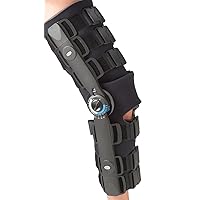 Rolyan Defender Post-Op Knee Brace, Premium Style, Regular Size, Hinged Knee Brace Limits Flexion and Extension, Knee Support for Recovering from Knee Injuries, MCL and ACL Tears, and Torn Meniscus
