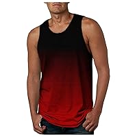 Men's Summer Solid Color Vest Tank Tops Fashion Casual Vintage Wash Sleeveless T Shirt Blouse Gifts for Men