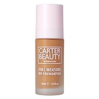 Carter Beauty Full Measure HD Foundation - Lightweight, Full Coverage Matte Formula - Water-Based, Super Soft Skin Perfector - Vegan And Cruelty Free, Paraben And Sulfate Free - Truffle - 1.01 OZ