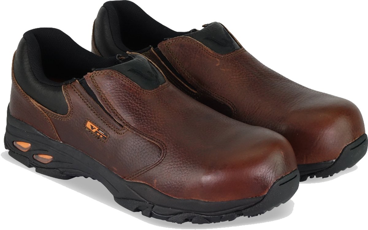 Thorogood VGS-300 Series Slip-On Composite Toe Shoes for Men - Premium Full-Grain Leather with Comfort Insole and Athletic Slip-Resistant Outsole; ...