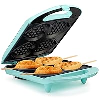 Holstein Housewares - Non-Stick Heart Waffle Maker, Mint - Makes 4 Heart-Shaped Waffles in Minutes