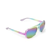 The Children's Place Baby Girls' and Toddler Fashion Sunglasses Pilot, Pink Tie Dye Aviators, 2-4 Years