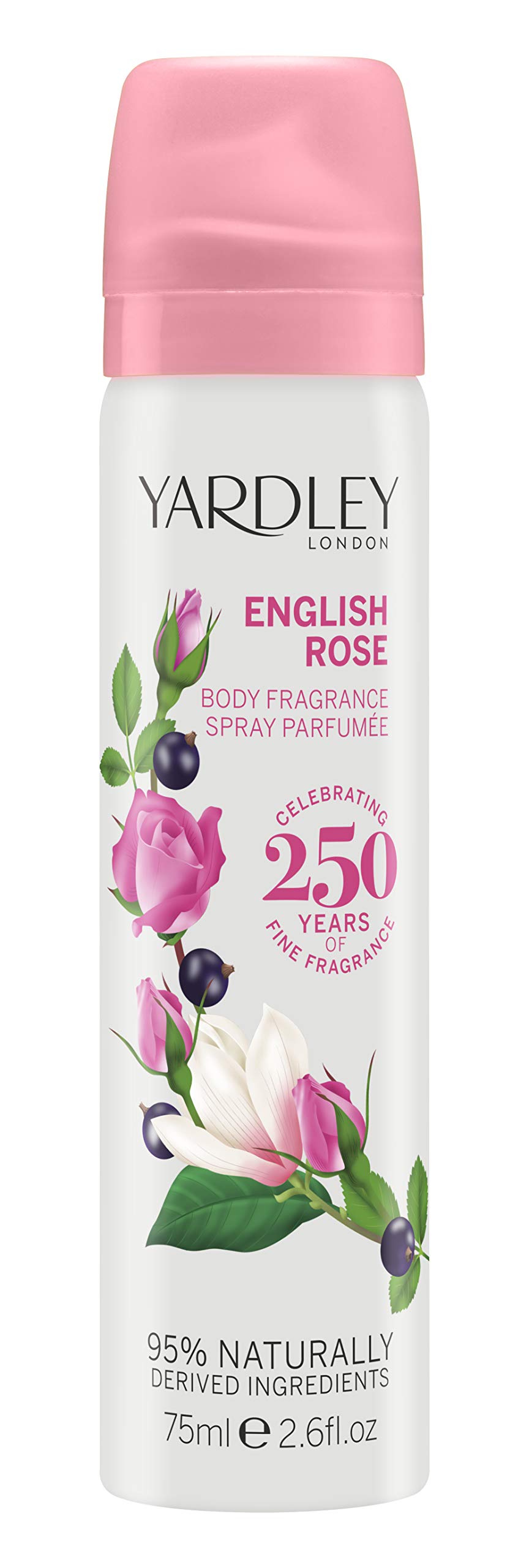 Yardley London for Women Deodorant Body Spray, English Rose, 2.5 Ounce