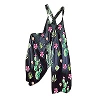 Jumpsuits For Women Dressy,Sexy Fashion Sleeveless Loose Wide Leg Jumpsuit Casual Summer Solid 2024 Rompers
