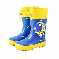 Toddler Boots Size 6 Children's Rain Shoes Boys and Girls Water Shoes Baby Rain Boots Water Boots in Large and Small Children Toddlers Children with Elastic Cord Baby Boots 2t