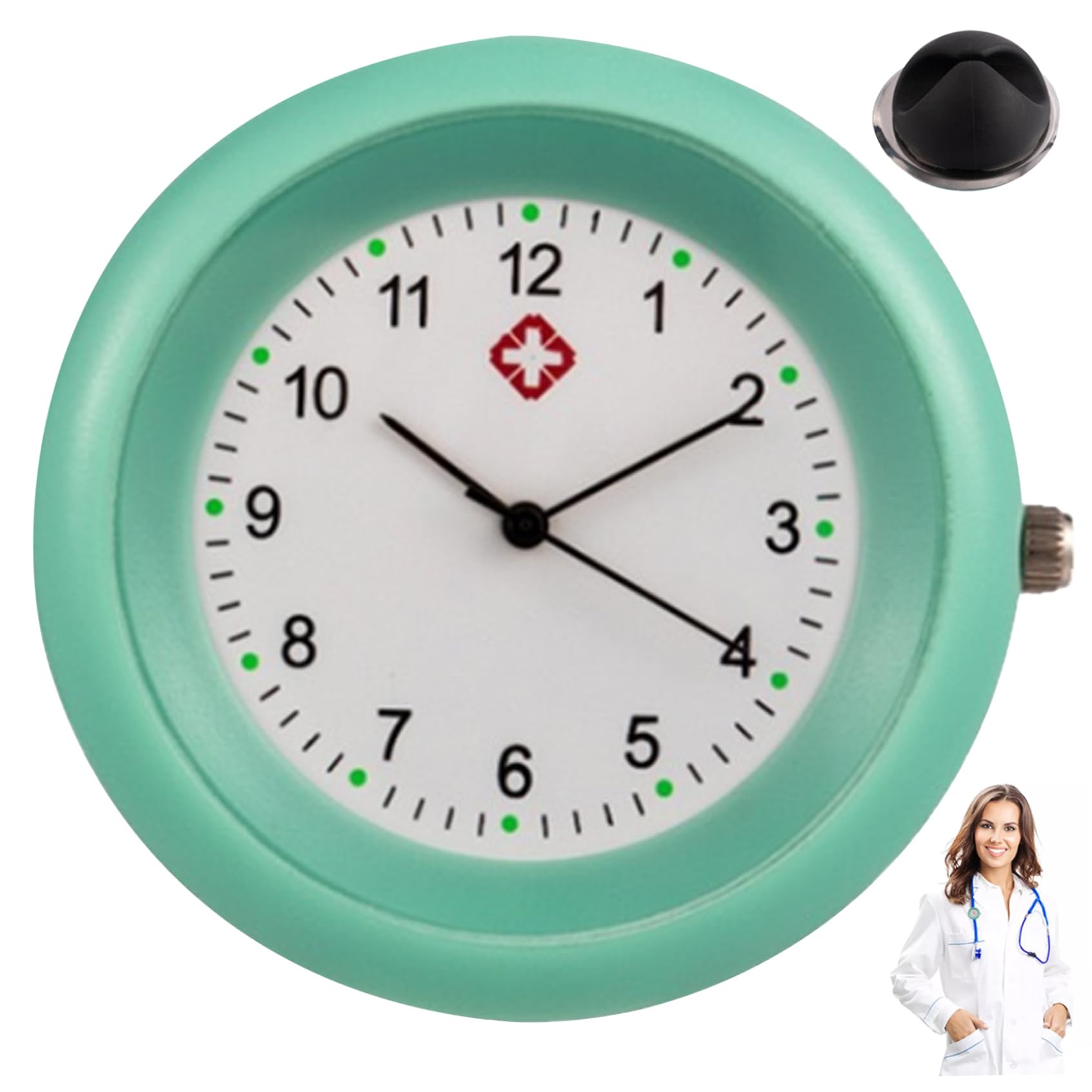 Fob Watches for Nurses Clip on Waterproof Nurse Watch for Stethoscope Attachment Accurate Pocket Watch with Clear Scale Nurse Watch Fob for Nurse Gifts