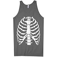 Threadrock Men's Skeleton Rib Cage Halloween Costume Tank Top