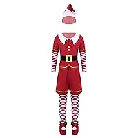 YiZYiF Children's Santa Suit Christmas Santa Claus Costume for Boys Girls Holiday Cosplay Xmas Outfit