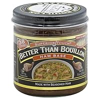 Better Than Bouillon Premium Ham Base, Made with Seasoned Ham, Blendable Base for Added Flavor, 38 Servings Per Jar, 8-Ounce Jar (Pack of 2)