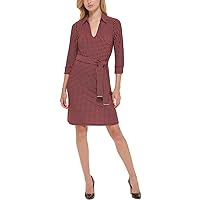 Tommy Hilfiger Women's Jersey Fit and Flare Mid-Length Dress