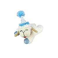 Multipet Lamb Chop with Birthday Hat, Cat Toy with Catnip, 4 Inches, Blue