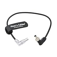 Alvin's Cables Z CAM E2 Flagship Rotatable Power Cable for Atomos Ninja V OSEE G7 Monitor Adjustable 90 Degrees 2 Pin Male to Right Angle Lock DC Cord for Z CAM E2-S6 E2-F6 E2-F8