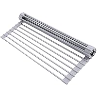 Ohuhu Roll Up Dish Drying Rack, Over The Sink Multipurpose Roll-Up Dish Racks, 17