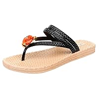 Sandals For Women Flip Flop Sandals Summer Popular Glitter PVC Slippers For Ladies Indoor Outdoor Flat Slippers