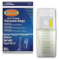 Replacement Micro Filtration Vacuum Cleaner Dust Bags made to fit Sharp Upright Type PU-2 9 Pack