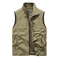 Men's Leisure Breathable Vest Sleeveless Vest Spring Autumn Thin Quick Drying Fishing Vest Outdoor Mountaineering Jacket