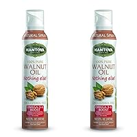 Mantova Walnut Oil, 100% Pure Cooking Spray with Omega-3, perfect for Keto snacks, grilling, baking, or seasoning for cooking, our oil dispenser bottle lets you spray, drip, or stream with (Pack of 2)