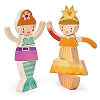 Tender Leaf Toys Princesses & Mermaids Wooden Play Dolls Set
