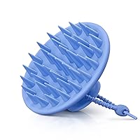 HEETA Scalp Massager Shampoo Brush with Silicone Bristles for Dandruff Removal Scalp Care & Hair Growth, Scalp Scrubber for All Hair Types, Head Massager Stress Relax, Upgraded Large Design,Blue