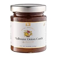 Gourmanity Mulhouse Onion Jam 6.35 oz | All Natural | No Artificial Colors, Flavors or Preservatives | Non-GMO | Delicious Onion Confit | Onion Chutney | Caramelized Onion Jam | 34% Onion