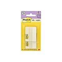 Post-it Tabs, 2 in Solid, White, 12 Tabs/On-The-Go Dispenser, 2 Dispensers/Pack (686-24WE)