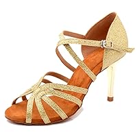 Women's Stiletto Heel Glitter Synthetic Salsa Tango Social Latin Dance Shoes Wedding Praty Evening Prom Sandals