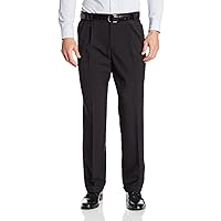 Van Heusen Mens Big And Tall Stretch Traveler Cuffed Crosshatch Pleated Pant