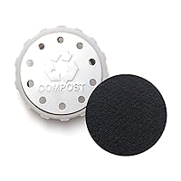 Jarware Mason Jar Lid, Stainless Steel Compost Lid For Wide Mouth Mason Jars, With 4 Charcoal Filters