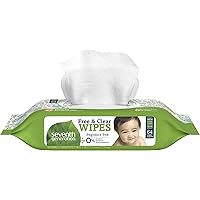 Free & Clear Baby Wipes with easy open top, 64 count packs (pack of 12) (768 wipes)