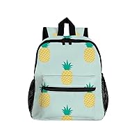 My Daily Preschool Kids Backpack, Pineapple Green Mini Bookbag Kindergarten Nursery Bags for Boys Girls Toddler