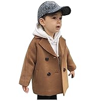 Cold Weather Coat for Boys Toddler Elegant Boys Trench Coat Girls Coat Plaid Double Jacket Heavy Boys Winter Coat