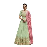 Long Floral Embroidery work Long Anarkali Style salwar Set Party wear wedding Outfit for Women.