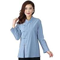 Long Sleeve Chinese Traditional Top for Women Blouse Blouses