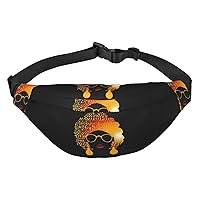 Cute African Woman Fanny Pack for Men Women Crossbody Bags Fashion Waist Bag Chest Bag Adjustable Belt Bag