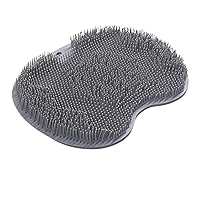 Abimy Wall-Mounted Back Scrubber, Lazy Silicone Bath Massage Cushion Brush,Non-Slip Back Massage Pad,Bathroom Wash Foot Mat Exfoliating Dead Skin Foot Brush with Suction Cup
