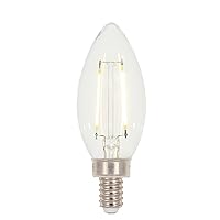Westinghouse Lighting 5059200 2 Watt (25 Watt Equivalent) B11 Dimmable Clear Filament LED Light Bulb, Candelabra Base