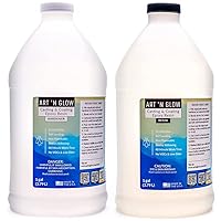 Art ‘N Glow Epoxy Resin for Clear Casting and Coating - 2 Gallon Kit - Perfect for Molds, Crafts, Tumblers, Jewelry, Wood - Food Safe, Bubble Free, and Made in The USA