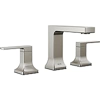 Delta Faucet Velum Widespread Bathroom Faucet 3 Hole, Brushed Nickel Bathroom Sink Faucet, 2 Handle Bathroom Faucet, Bath Faucet, Pop-Up Drain Assembly, Stainless 3537LF-SSMPU