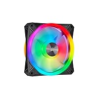 Corsair QL Series, Ql120 RGB, 120mm RGB LED Fan, Single Pack - Black, 4.72 x 4.72 x 0.98 inches