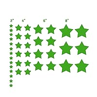40 Lime-Tree Green Stars Confetti Vinyl Wall Decals Removable DIY D¨¦cor Stickers Baby Nursery Wall Art Mural