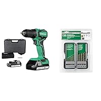 Metabo HPT 18V Cordless Driver Drill with Drill Bit Set, 13 Piece